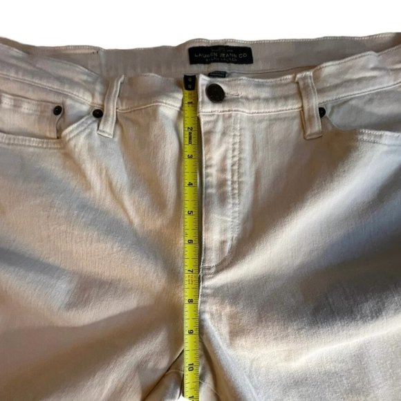 Lauren Ralph Lauren Women’s Size 16 Khaki Straight Leg Basic Light Ivory/Khaki - Picture 7 of 9